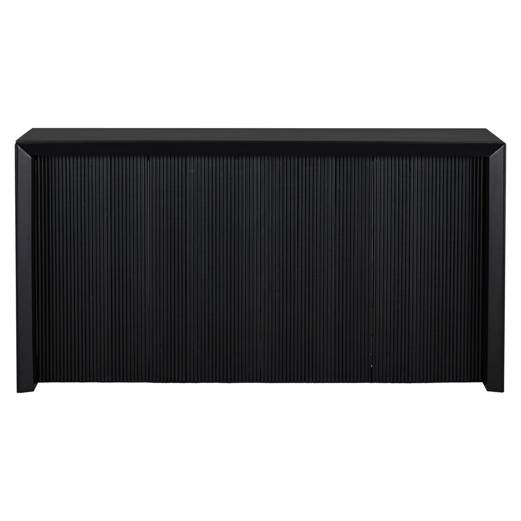 Acacia Wood Veneer Simple Entryway Table with Wavy Design,Suitable for