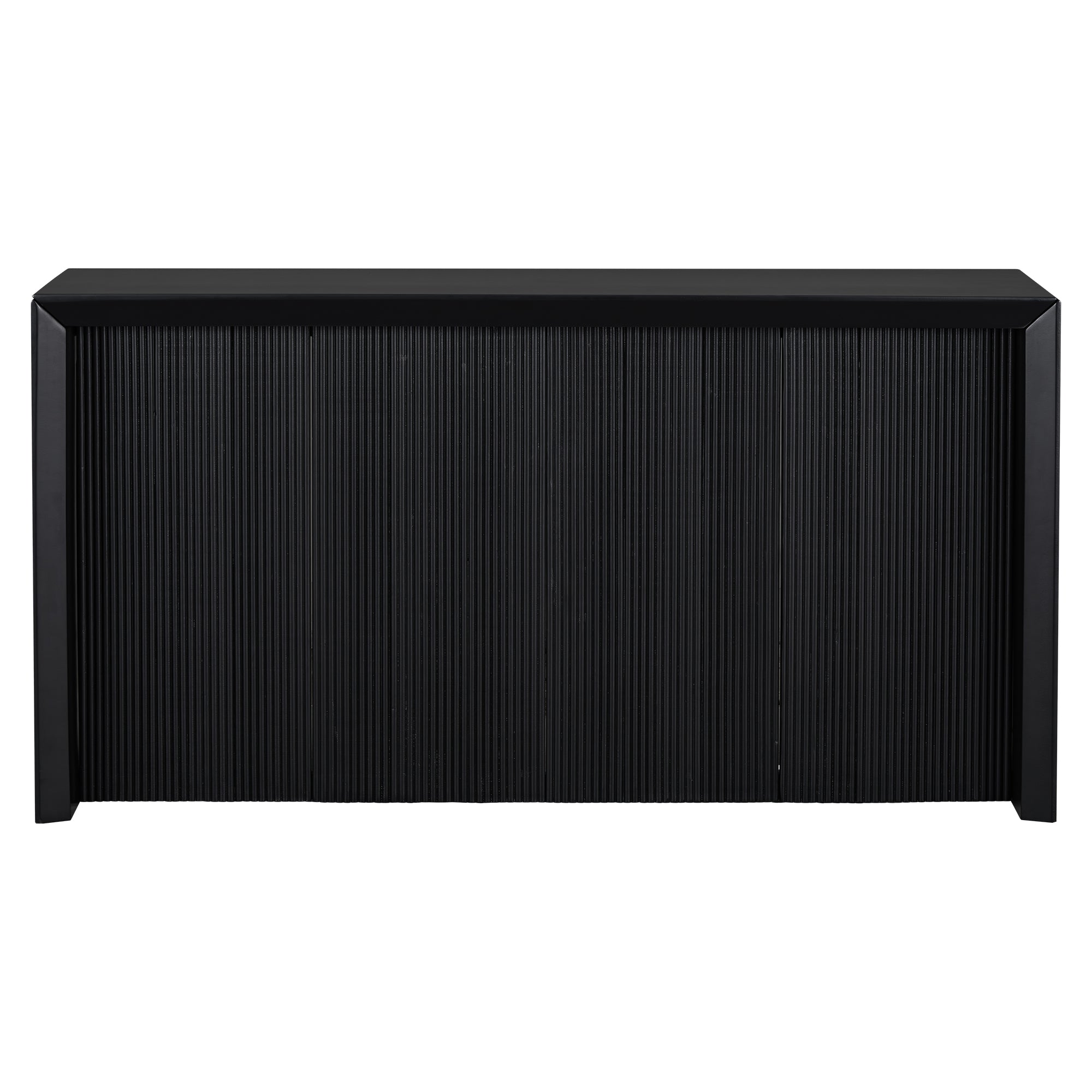 Acacia Wood Veneer Simple Entryway Table with Wavy Design,Suitable for