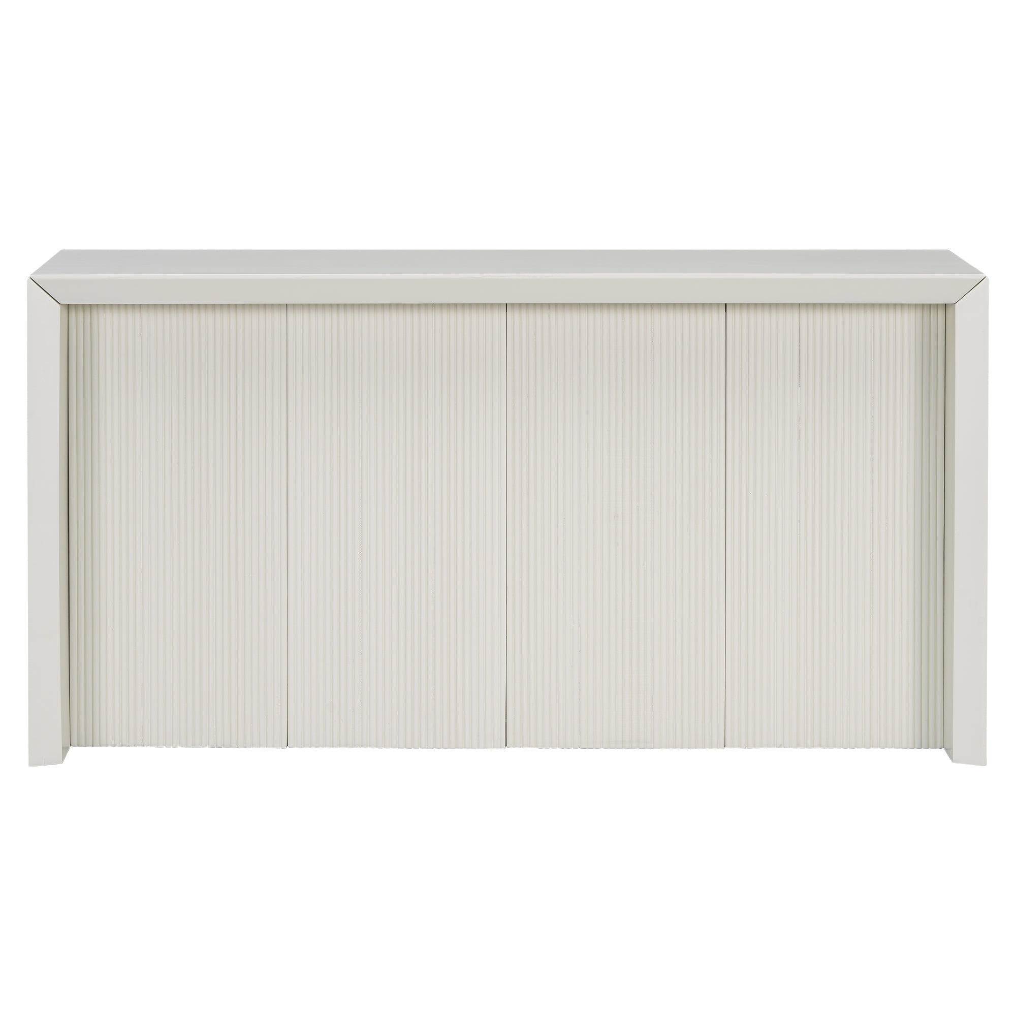 Acacia Wood Veneer Simple Entryway Table with Wavy Design,Suitable for