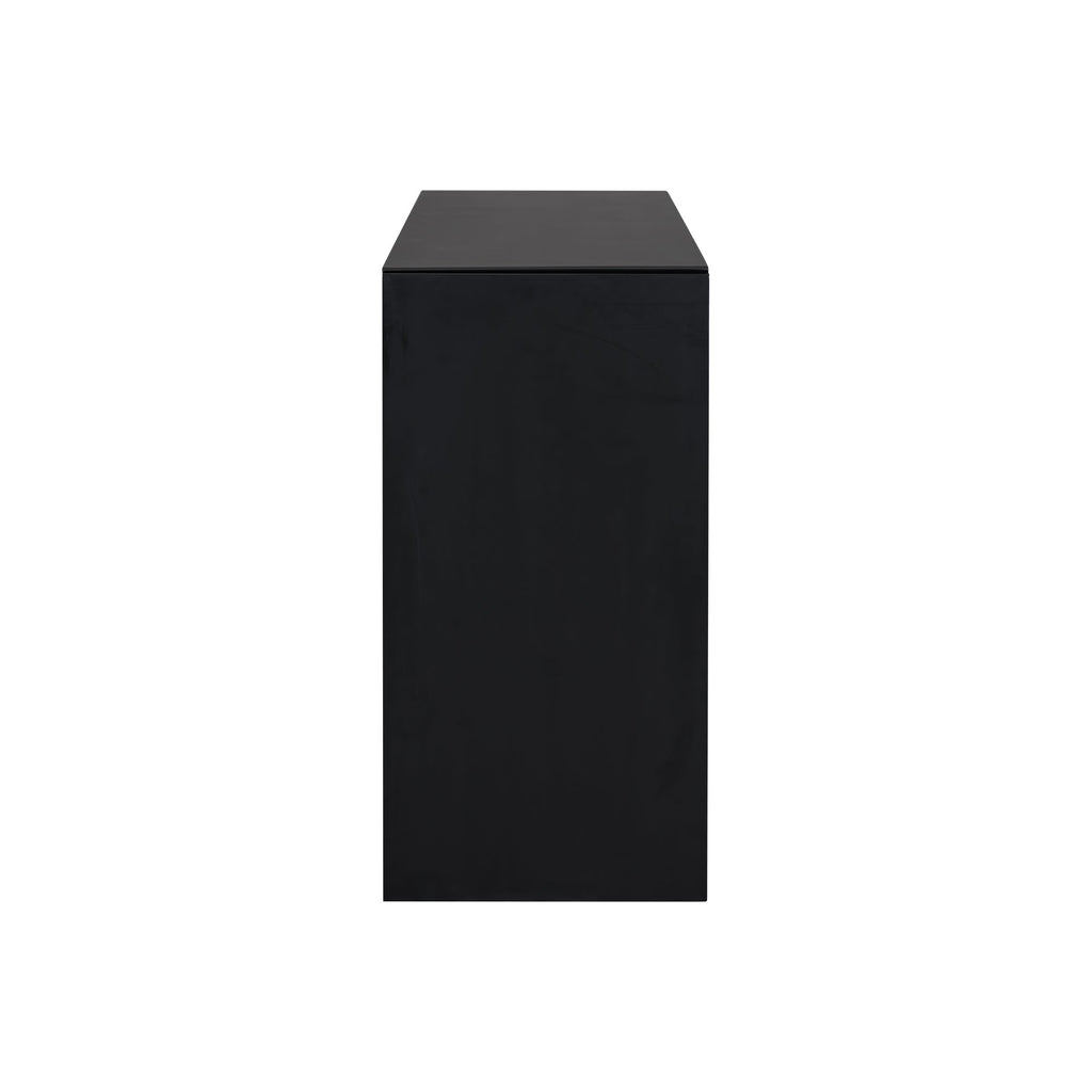 Acacia Wood Veneer Simple Entryway Table with Wavy Design,Suitable for