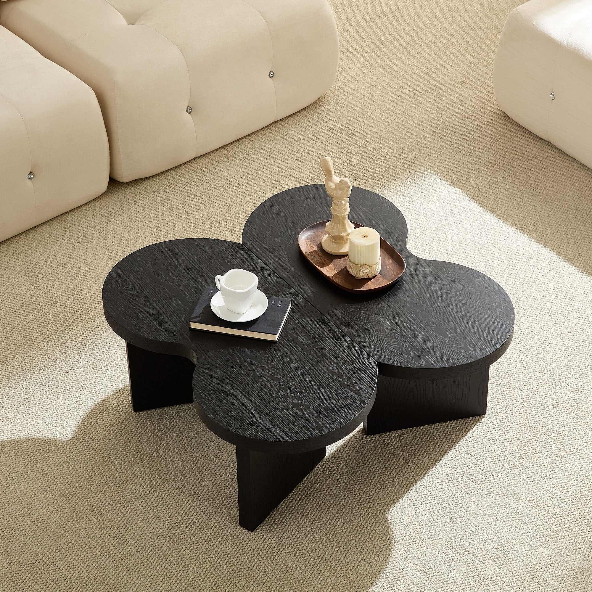 Modern Butterfly MDF Coffee Table, Used In Living Rooms, Bedrooms,