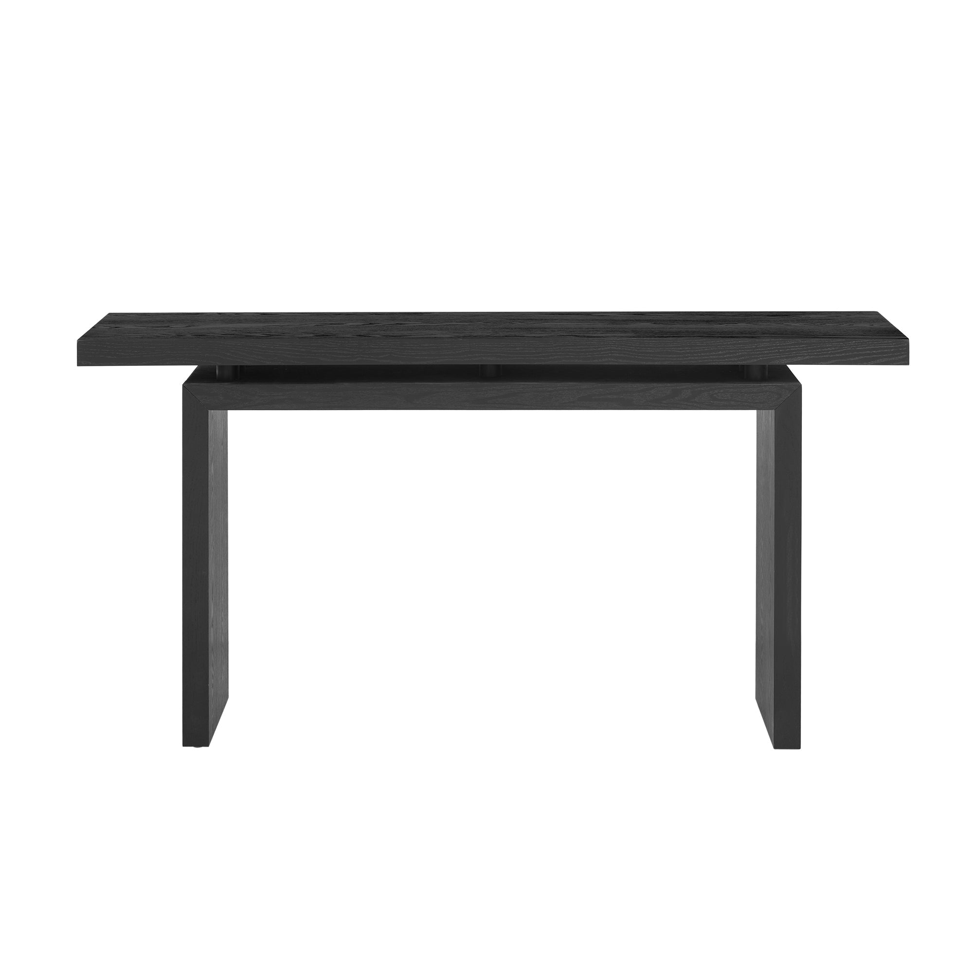 Uniquely Designed Ash Veneer Console Table, Modern Simple Style,